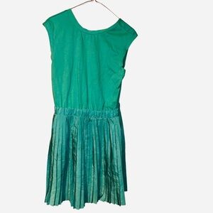 Kate spade Saturday teal stretch pleated skirt dress size M medium.